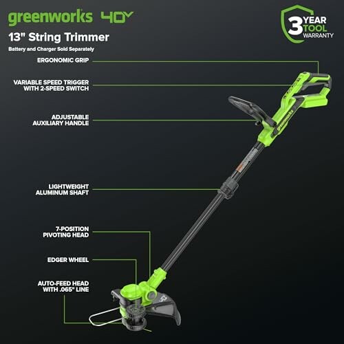Greenworks 40V 13" Cordless String Trimmer