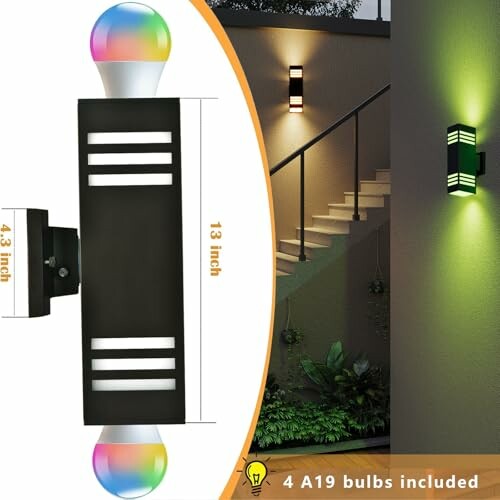 Smart Outdoor Sconce Lights 2 Pack