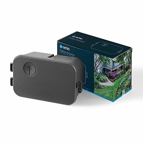 Rachio outdoor enclosure with product box.